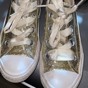 Gold glitter Converse size 13 youth